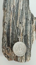 Tolle Halskette , 835er Silber , Münze ( Half Dollar ) Länge ca. 52 cm