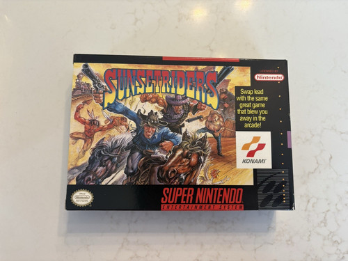 Sunset riders snes box manual - snes,