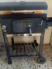 Grill Standgrill Holzkohlegrill mit Windschutz