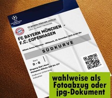 2023/24 --- FC Bayern München - FC Kopenhagen -- Champions League Ticket / Foto