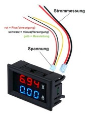 Einbau LED Volt-Ampermeter je