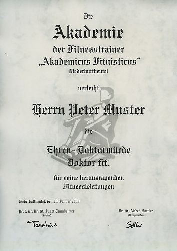 Diplom urkunde ehren - ehren, doktor
