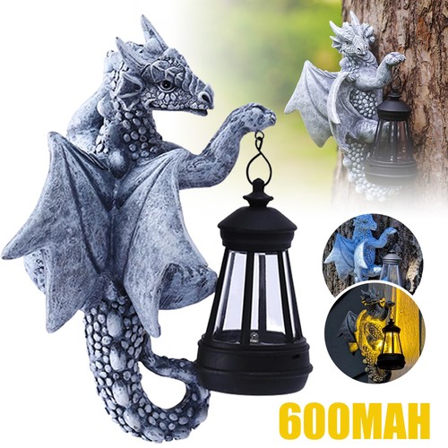 Drachen deko mit solar laterne - deko,