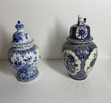 Delfter deckel vasen - delfter, deckel-vasen