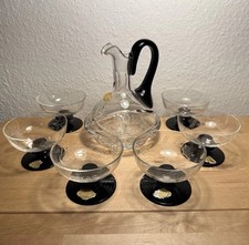 Likörservice Glas Karaffe mit