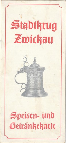 Ddr speisekarte zwickau - ,