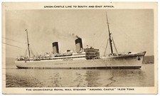 The Union Castle Royal Mail Steamer Arundel Castle unbenutzt 30er Jahre