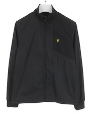 Lyle & Scott Jacke Herren Groß Nicht Gefüttert Hoch Hals Schwarz Voll Zip