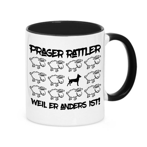 Tasse black sheep prager - black,