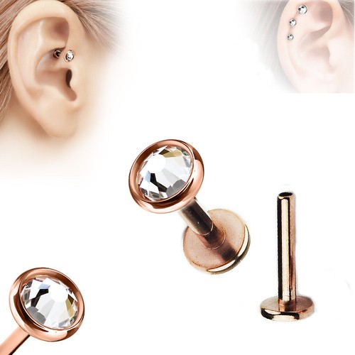 Rosegold flacher lippen ohr - flacher,