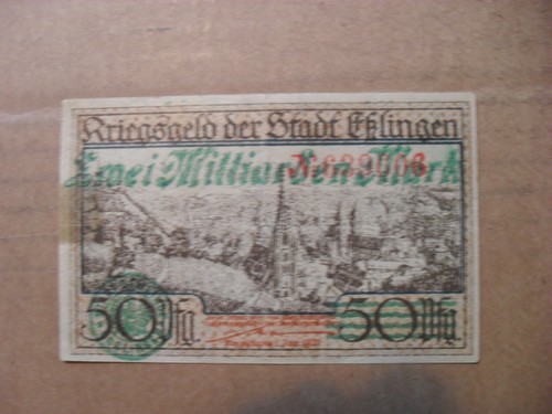 Notgeldschein esslingen 2 - notgeldschein,