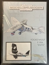 Modellbaubogen "Focke-Wulf F 19A Ente" - Reimers Modellbaubogen