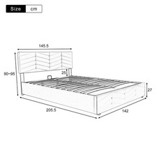 Polsterbett Hydraulisches Samt