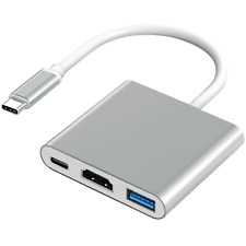 3IN1 USB C Hub Adapter Typ-C auf USB HDMI 4K HD TV PD Kabel für Mac Samsung Dell