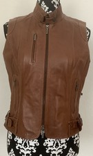 Clan,Damen Lederweste,braun,ohne Etikett,nie Getragen, Neuwertig 