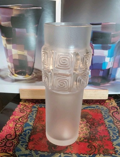 Brutalist bleikristall vase - brutalist,