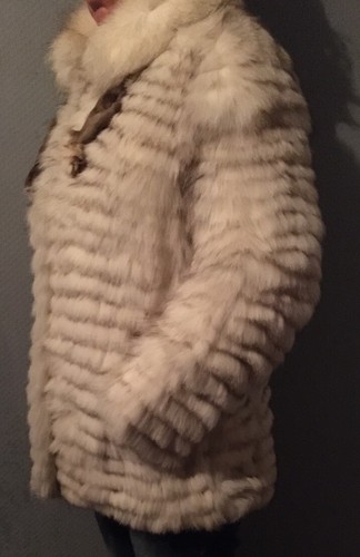 Weiße pelzjacke - weiße,