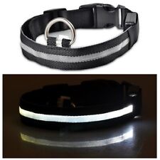 Hundehalsband Leuchthalsband Hund LED USB Aufladbar Akku Halsband Gr. S M L XL '