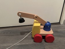 Holzspielzeug Autokran Bunt