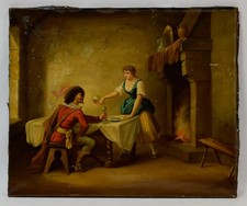 19. Jh. Altes Gemälde, nach