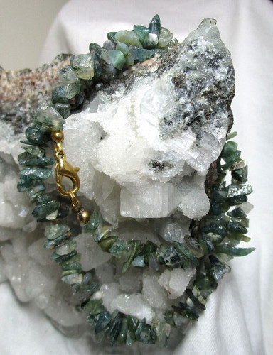 Moosachat edelstein kette - moosachat, edelstein-kette