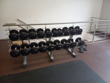 Profi Kurzhantel Set. von 7,5Kg b 30Kg in 2,5Kg schritten, m.Ständer gebraucht! 