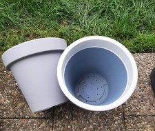 E&K Übertopf Pflanztopf Blumentopf aus Kunststoff 2 farbig Ø 30 cm