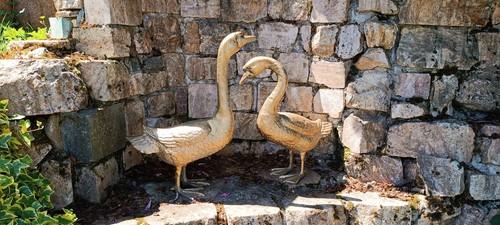 Gänse bronze lebensgroß je - 2,