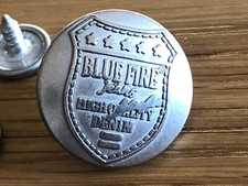 Blue Fire Jeansknopf zum