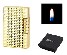 Retro Gas Feuerzeug Metall Soft Flamme Reibrad Stein Seitenrad Geschenk Box Etui