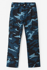 Damen Cargohose XXL | Camouflage blau | neu & ungetragen