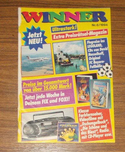 Seltene werbung winner magazin - winner,