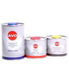 AVO 2 Liter 2K HS Klarlack SET mit HS Härter und Verdünnung Autolack A018