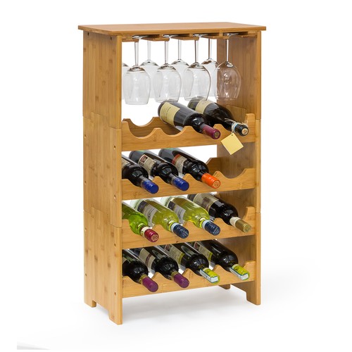 Weinregal bambus flaschenregal - weinregal,