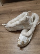 Satin Bestickt China Hanfu Stoff Schuhe Eichhörnchenmuster mit Perlendekoration 