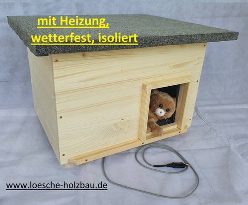 Katzenhaus mit heizung - katzenhaus,