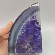 Amethyst Edelstein Achat Bergkristall Geode angeschnitten