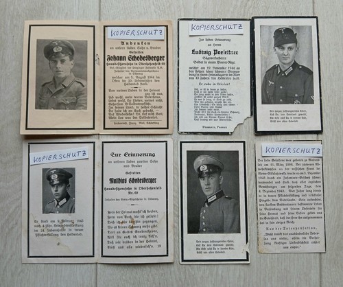 Konvolut sterbebild vom wk - konvolut,
