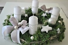 Excl adventskranz weiß - adventskranz,