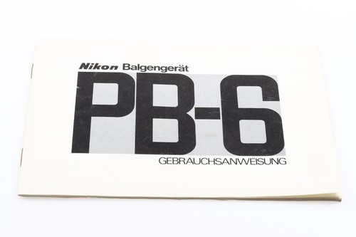 Nikon gebrauchsanweisung - nikon, pb-6
