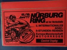 Aufkleber Nürburgring ADAC 8h Motorrad Rennen 1977 Europa Meistersch. Motorsport