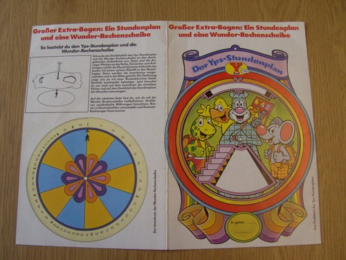 Yps bastelbogen 70er 80er ein - bastelbogen,