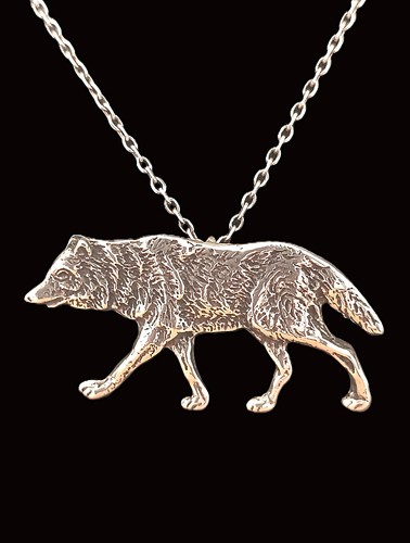Schmuck anhänger silber - silber, wolf
