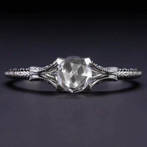 Weisser saphir solitär ring - saphir,