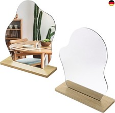 HERKINDNESS 2 Stück Acrylspiegel, Unregelmäßige Form Spiegel zum Hinstellen, Ra