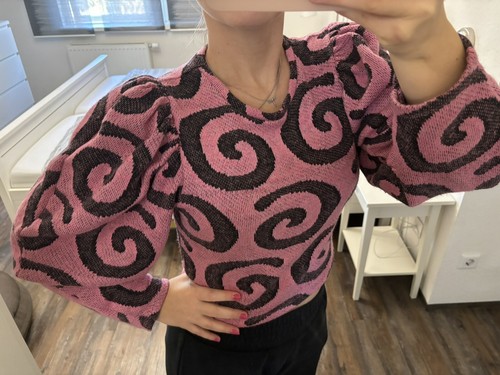 Zara pullover puffärmel pink - pullover,