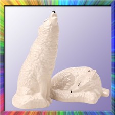 Weißer Wolf Keramik Salz &