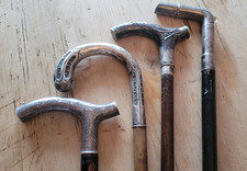 4 x - Gehstock 800 - 835 - 930 Silber antik