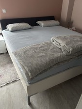 KOMPLETTES BETT 180X200 MIT DICKE MATRATZE TOPPER UND VERSTELLBARES LATTENROST