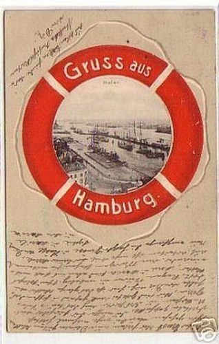 10852 rettungsring gruss - ak,